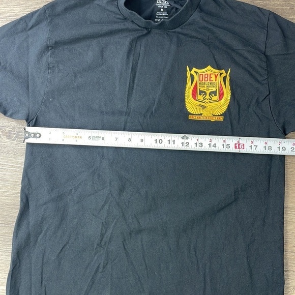 OBEY Mens Black Short Sleeve Tee Shirt, size Medium - Picture 5 of 7